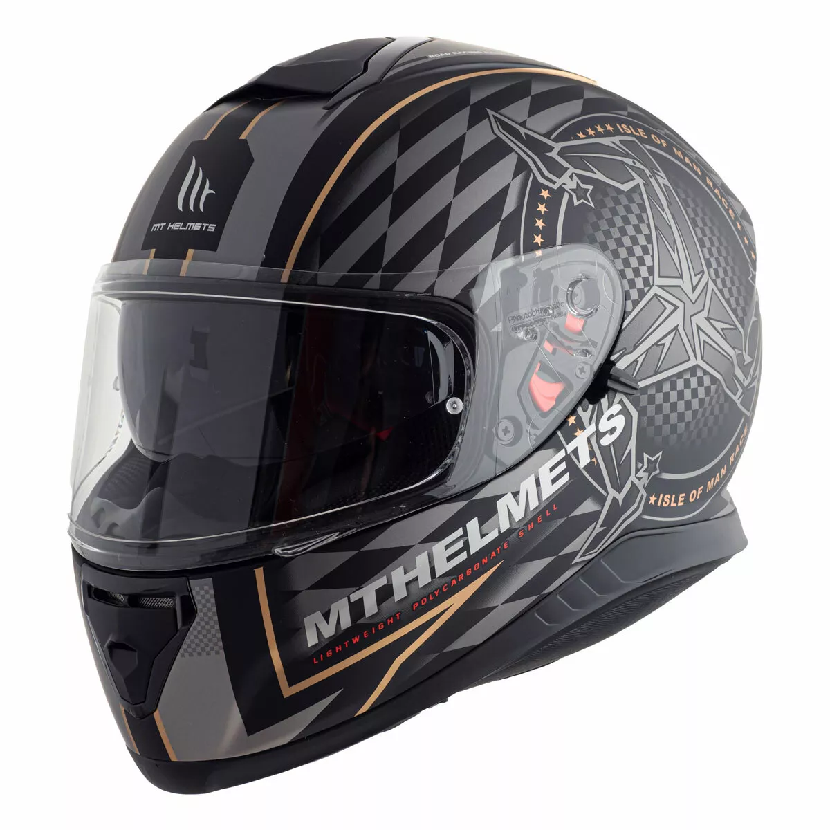 CASCO INTEGRALE MT HELMETS THUNDER 3 SV ISLE OF MAN NERO ORO OPACO