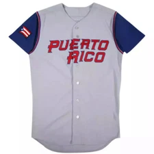 Custom Cora Lindor Correa Baez Molina Puerto Rico Baseball Jersey