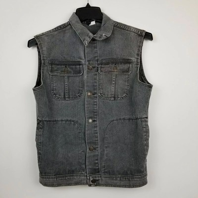 black denim vest mens levis