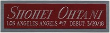 SHOHEI OHTANI ANGELS NAMEPLATE FOR AUTOGRAPHED Signed BASEBALL-JERSEY-PHOTO-BAT
