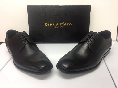 Bruno Marc Men Oxfords Shoes Square Toe Lace up Classic Dress Size 9.5 US Black - Picture 3 of 22