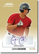 GARIN CECCHINI 2011 Just LIMITED Rookie Autograph GOLD Auto RC #/50
