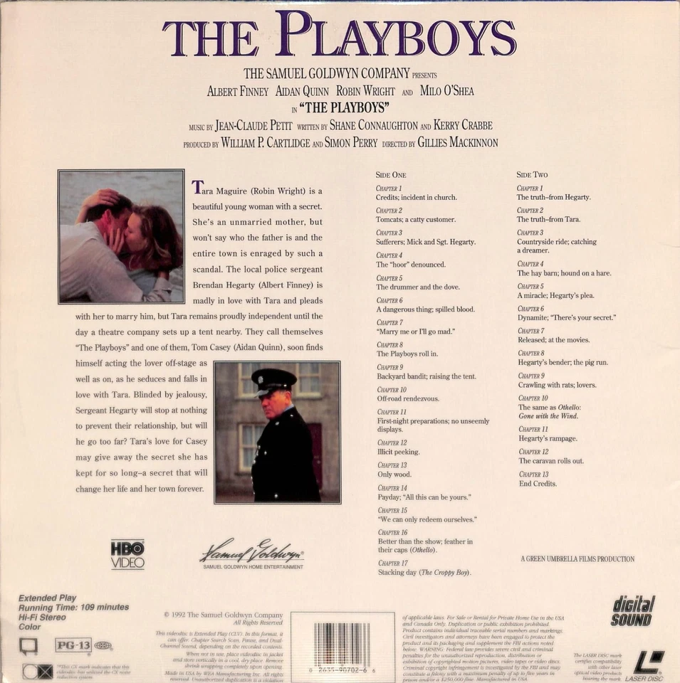 The Playboys (1992) Laserdisc - Image 2 of 2