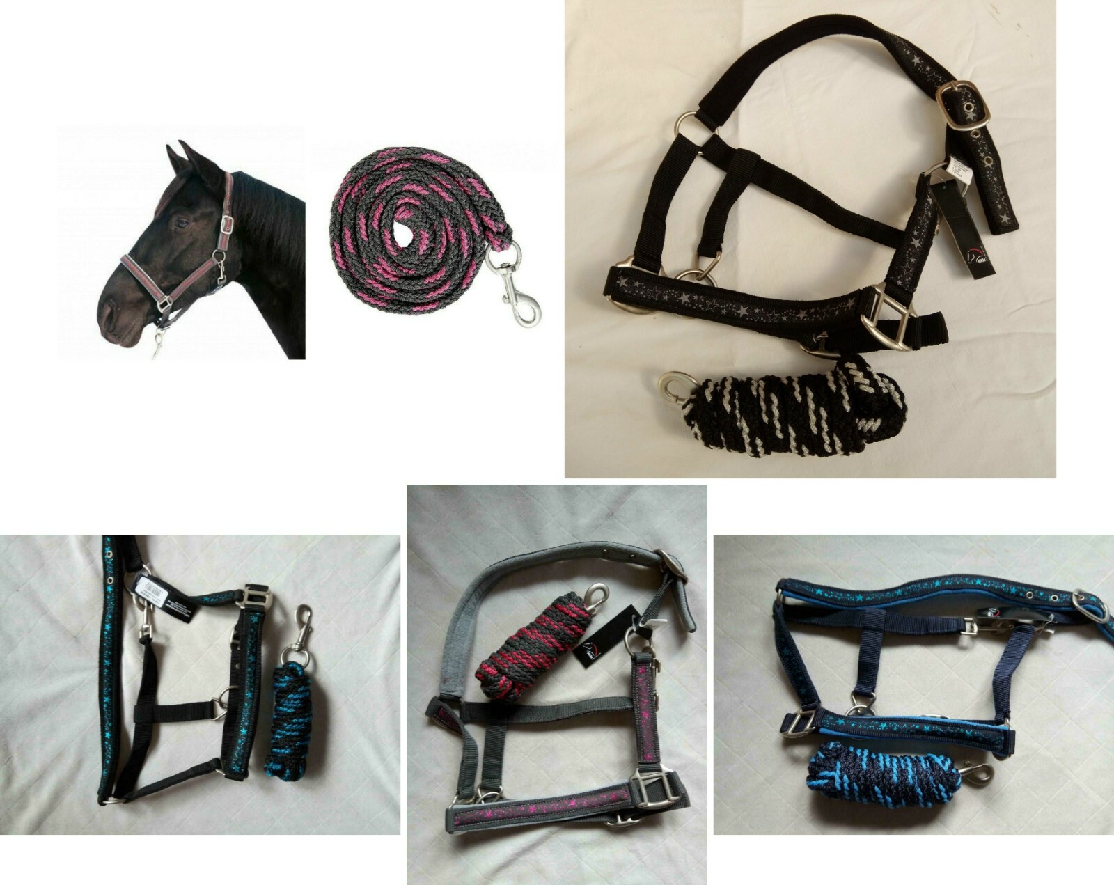 PFIFF Halfter Mit Sternchen - Polarfleece überzogen Für Pferde