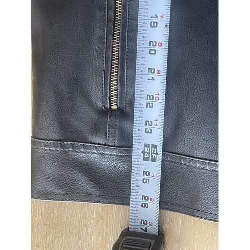 Giacca Guess Ecopelle Uomo Grande Nera Moto Cappuccio Staccabile Nuova - Foto 9 di 12
