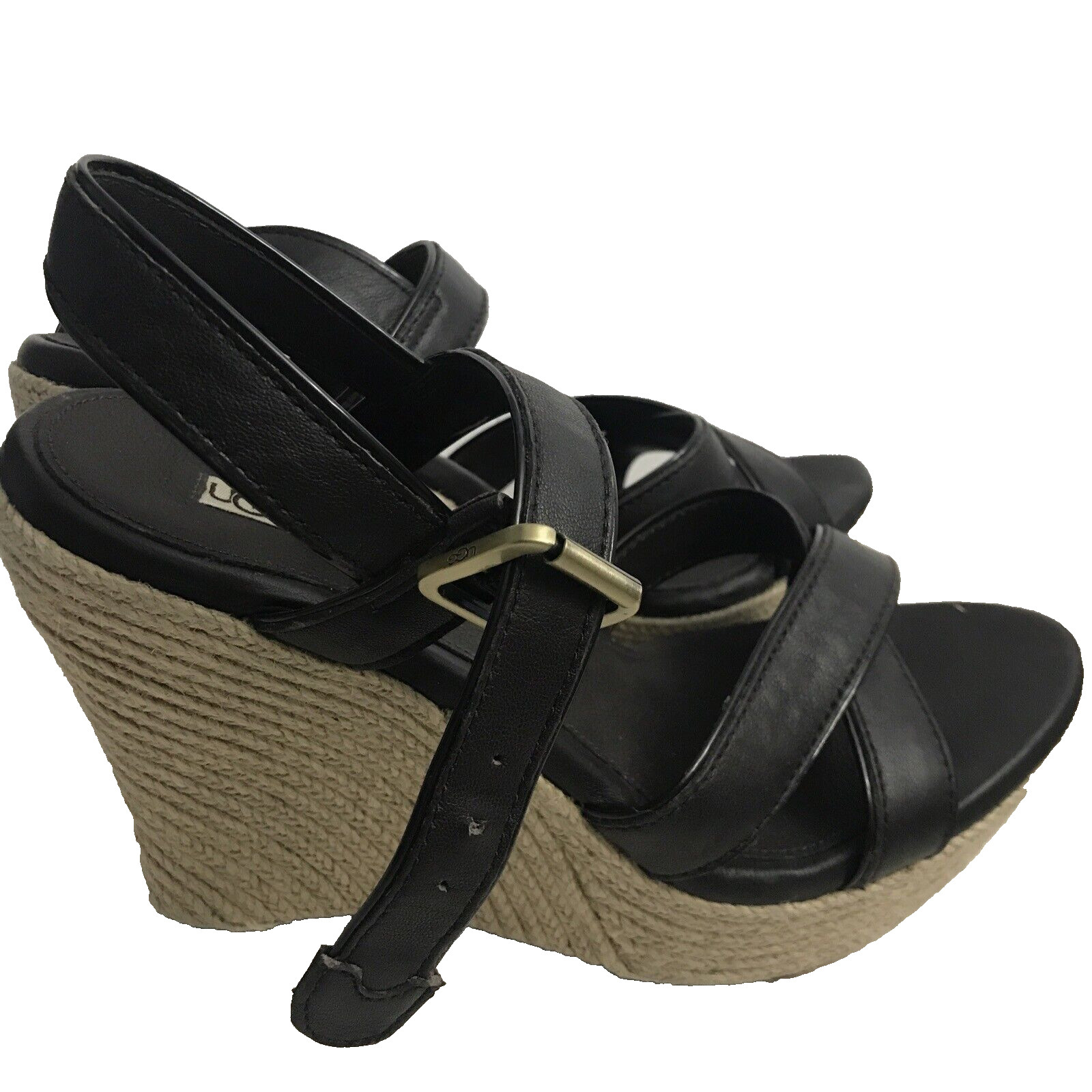 UGG JACKILYN JAVA LEATHER STRAPPY WEDGE SANDALS H… - image 3