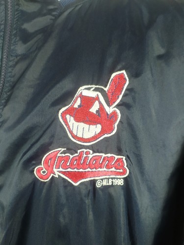 Cleveland Indians 1990s MLB Vintage Jacket Pro Player Men's Size 2XL - Picture 9 of 13