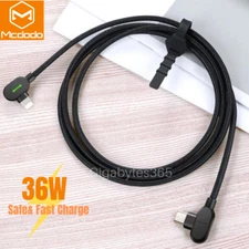 Mcdodo 90 Degree Type C Cable 36W PD Fast Charger For iPhone 14 13 12 11 Pro XR