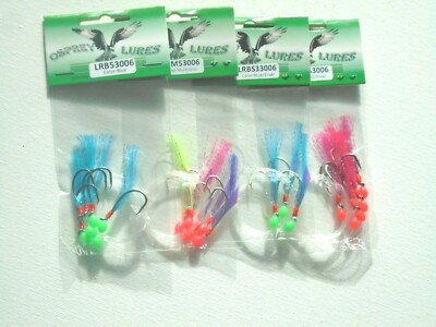 8x packs feather flash (2 of each) rigs mackerel feathers UK
