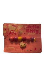 new 2012 Sanrio Hello Kitty Plastic Beaded Stretch Charm Bracelet
