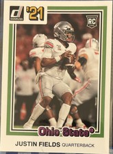 2021 Chronicles Draft Picks Justin Fields RC DONRUSS PINK PARALLEL ROOKIE MINT!