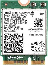 Intel  Wi-Fi 6 AX201NGW (802.11 ax) 2.4, 5 GH...