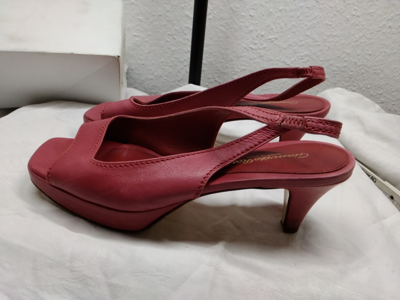 Gianvito Rossi Sandals Size 39 US 8.5, Dyed Red, Leather image 9