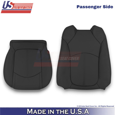 2007-2012 For GMC Acadia SLT Leatherette Front Passenger Side Seat Covers Ebony