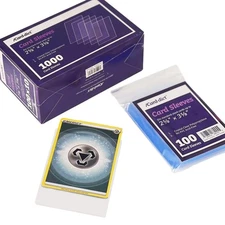 /CARD·DICT 1000ct Card Sleeves Top Loaders Compatible with Pokemon Card & Sta...