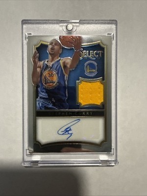 2014 Panini Select Stephen Curry #18 GAME WORN PATCH AUTO WARRIORS /35