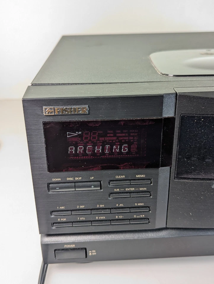 Cambiador de CD de disco Fisher Studio 60 vintage modelo DAC-6005 *Piezas o reparación* Foto 2 de 4