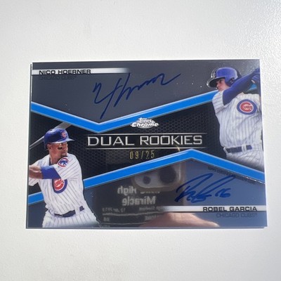 2020 Topps Chrome NICO HOERNER & ROBEL GARCIA Dual Rookie Auto /25
