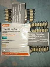 HUGE LOT 300 PCS 2mg Nicotine Polacrilex Gum Stop Smoking Aid Compare Nicorette
