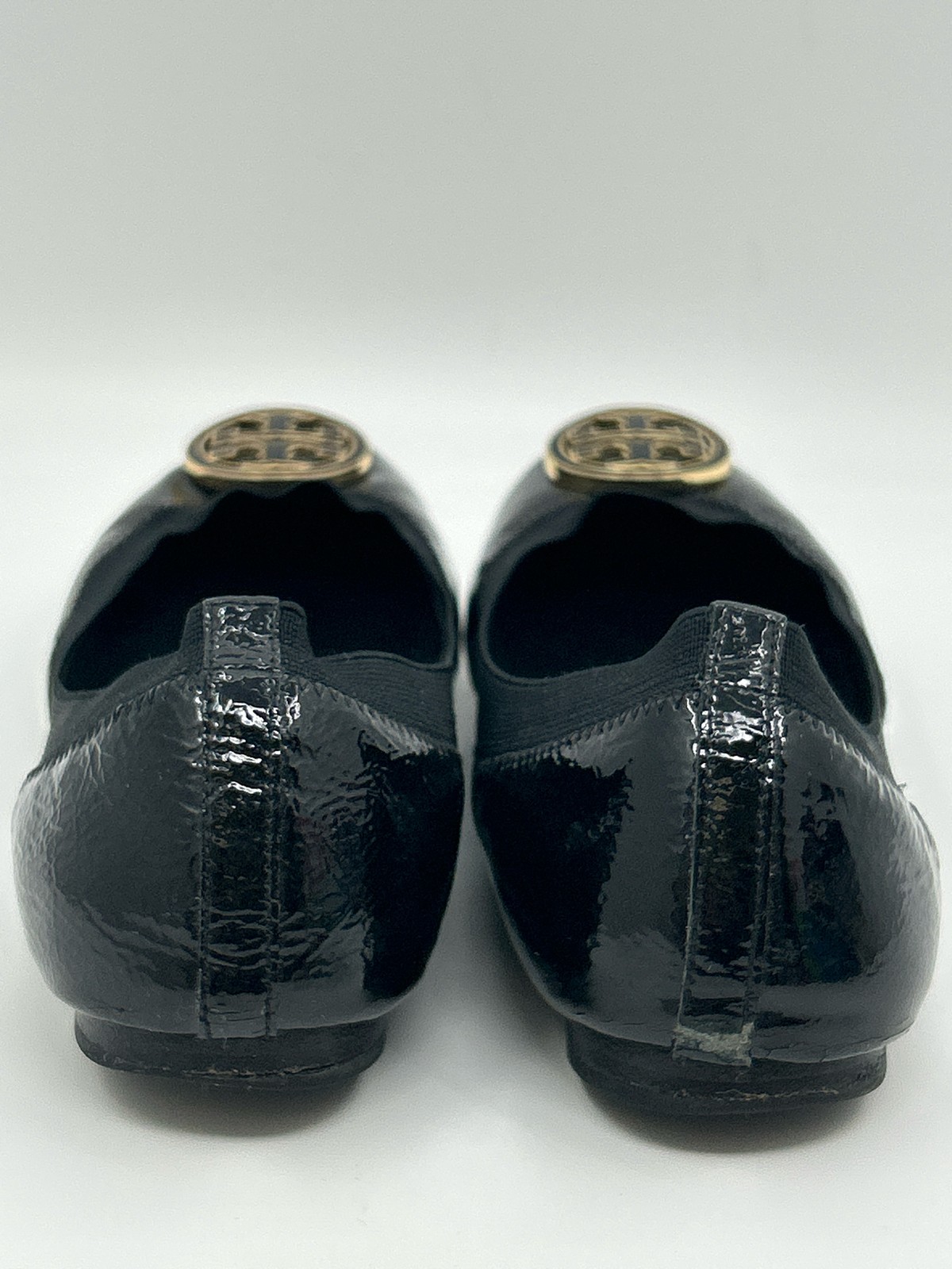 TORY BURCH Size 7.5 Black Women Caroline Patent Leather Ballet Flats thumbnail 4