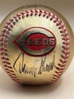 Johnny Bench Cincinnati Reds Signed Gold Leather Baseball Fanatics