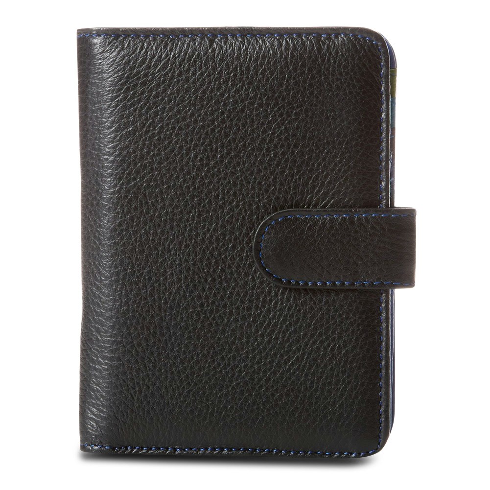Кошелек Travelon Leather Safe ID Color Block с двумя складывающимися вкладками, черный