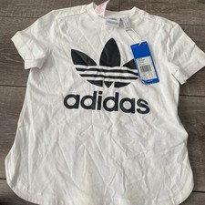 Image of Boys Adidas T Shirt White 5-6 Years