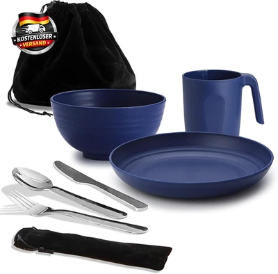 Camping Utensilien,  Camping Mess Kit Für Reisen, Camping, Picknick, Outdoor, Ca - Bild 1 von 4