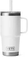Yeti Rambler Becher Mit Strohhalm, Weiß, 739 Ml