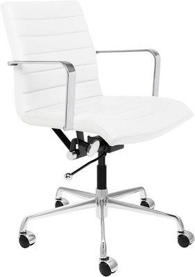 SOHO II Ribbed Office Chair - Mid Back Desk Chair, Ergonomically Designed with A