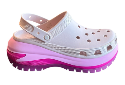 Crocs Mega Crush Matte Clogs Women's Size12 Quartz Platform Clogs