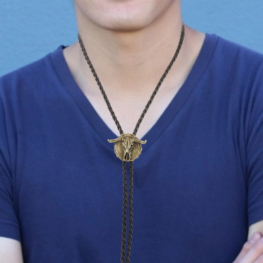 Neck Tie Charm Necklace Mens Tie Neck Chain Cow Tie Decoration Necktie Decor