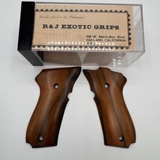 Vintage Sw 39 Wood Grip Rj Exotic Grips Smith  Wesson Set 2