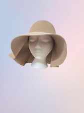 Vintage Y2K Moda Intl Womens 100% Wool Wide Brim Floppy Fedora Hat Made In USA