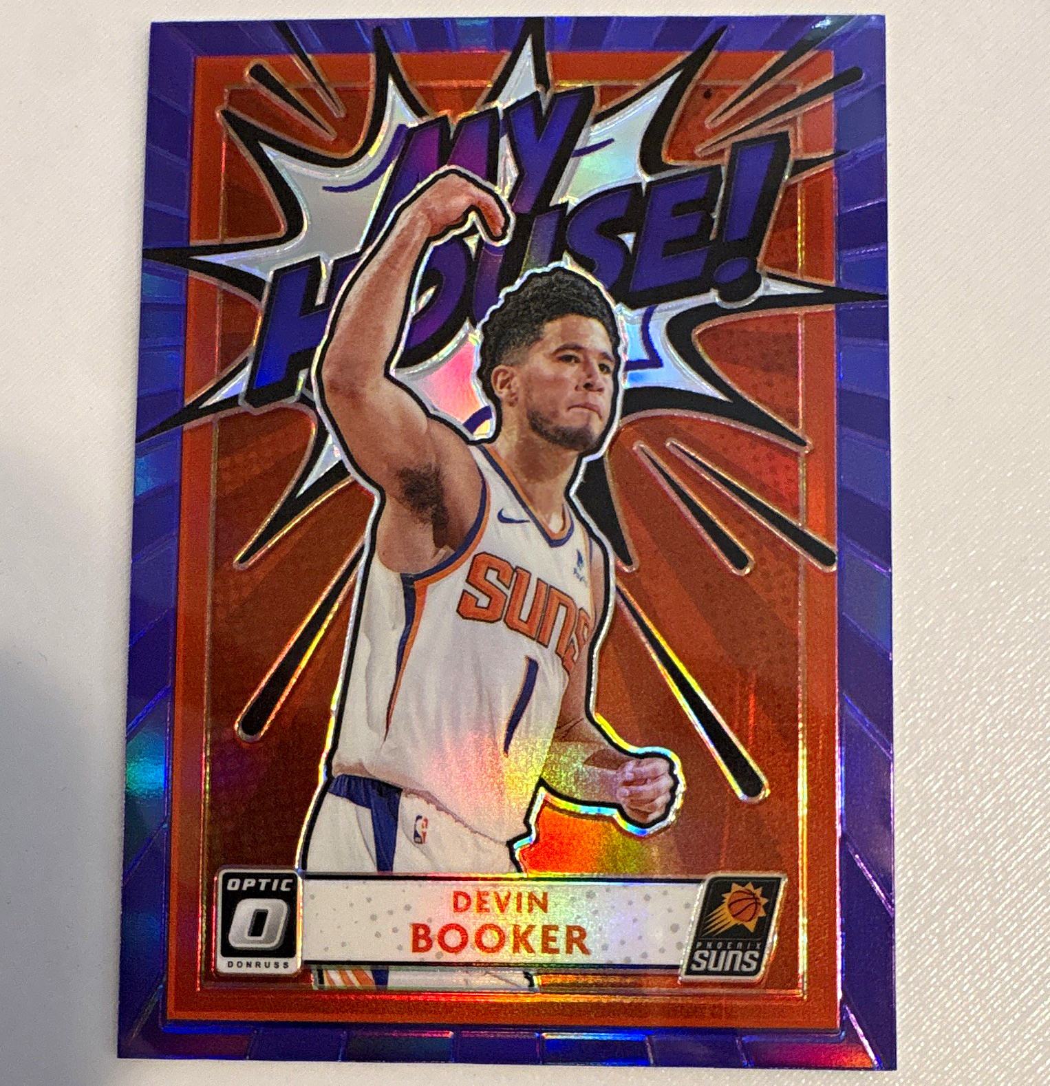Panini Donruss Optic 2020-21 Devin Booker #15 My House! Purple Prizm Suns