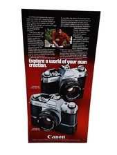 1978 Canon AE-1 AT-1 Camera Power Winder Vintage Photography Print Ad