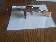 Vintage Miniature Thompson Machine Gun 11” Replica Incomplete No Butane Lighter