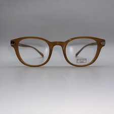 Eyevan 7285 307-E c.501S Glasses Amber Silver Square Japan 45-23-145 NEW