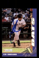 Signed Baseball Card Auto 2010 Choice Louisville Bats #2 Yonder Alonso