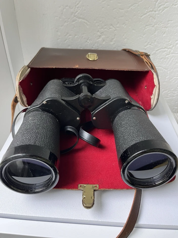 Fernglas Dominant 16x50 mit Ledertasche Vintage