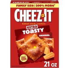 21oz Box (1 Box), Extra Toasty, Family Size, Lunch Snacks, Baked Snack Crac