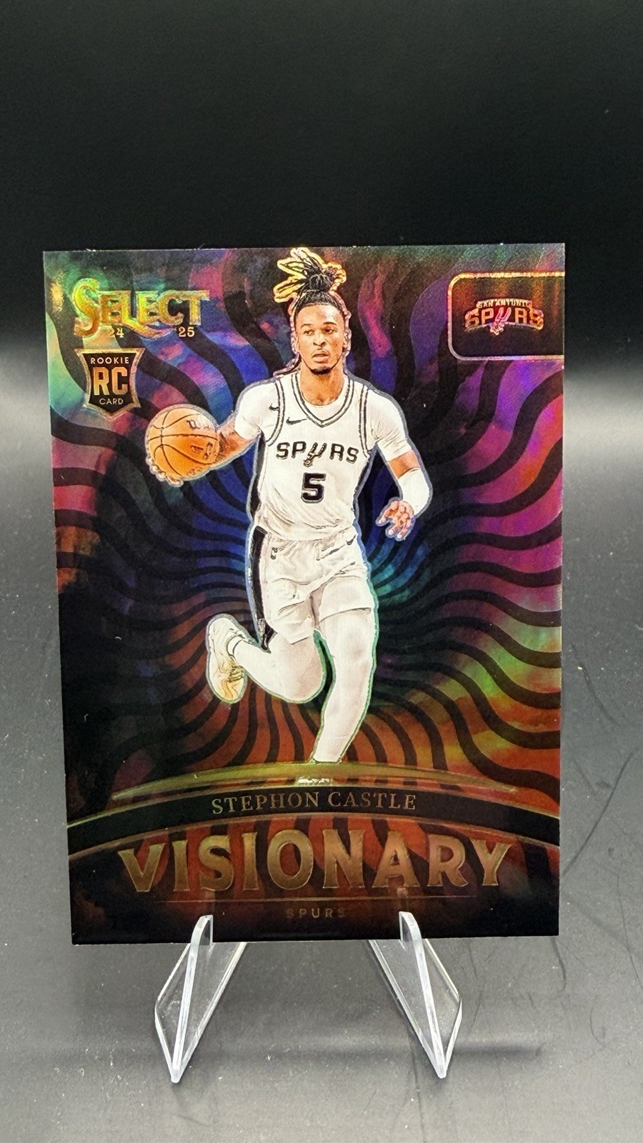 2024-25 Panini Select Stephon Castle Visionary RC SSP Case Hit Spurs