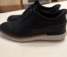 Hardly Worn MENS MARK NASON SLIP IN SKECHERS, BLACK, SIZE 10 LEATHER