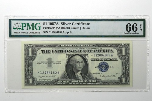 2x Consecutive Serial $1 1957-A Silver Certificates Fr. 1620* (*A Block ...