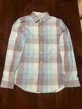 Express Men's Extra Slim Fit Dress Shirt Size M dium Button Up Blue