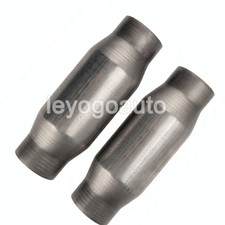 2x Universal 3 Catalytic Cat Converter High Flow T409 Stainless Steel 410300