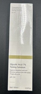 Glycolic Acid 7% Toning Solution. 100 ml 3.38 fl oz Exp 04/2027 pH-3.6