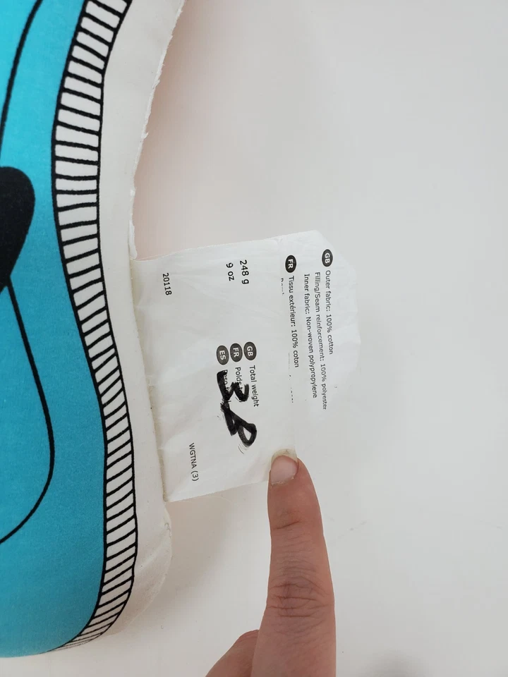 Raro Ikea Thorine 20118 Cojín Almohada Habitación Niños Guitarra Naranja Azul 25" De Colección Foto 4 de 4