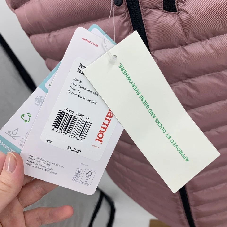 Marmot Vest Womens XL Extra Large Plum Featherless Avant Puffer Thinsulate Zip - Image 3 of 4