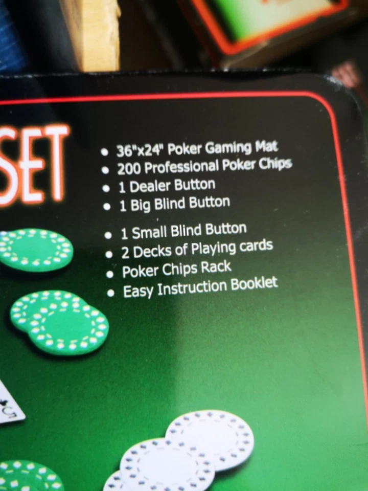 Texas Holdem Poker Set by L.A.D Essentials with Chip Holder and Instructions - Image 2 of 4